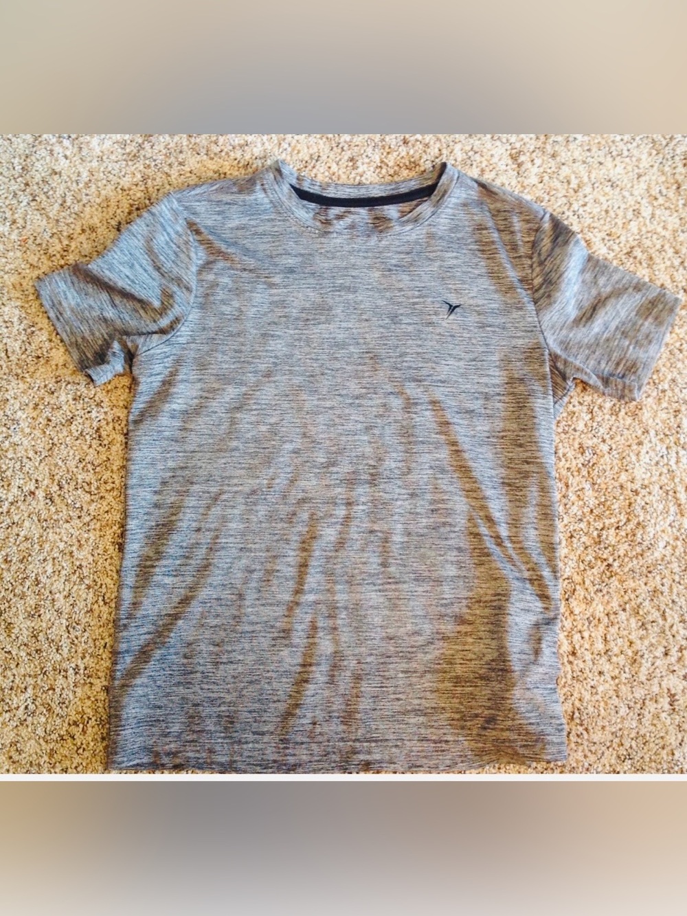 Old Navy Sport Boys T-Shirt Gray Size L 10/12 Short Sleeve